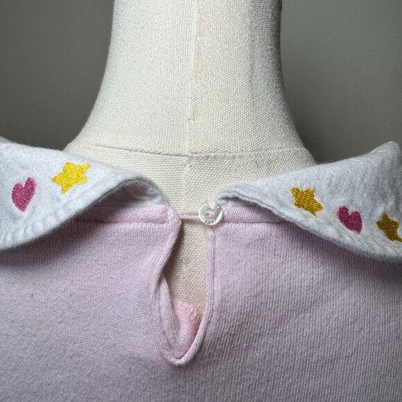 Teddy Fresh Embroidered Baby Pink Western Collared Crew Neck Sweatshirt - Picture 11 of 13